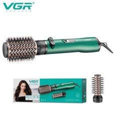 Фен стайлер для укладки и завивки волос VGR V-498 GREEN 2 в 1, Professional, 1000-1200 Вт