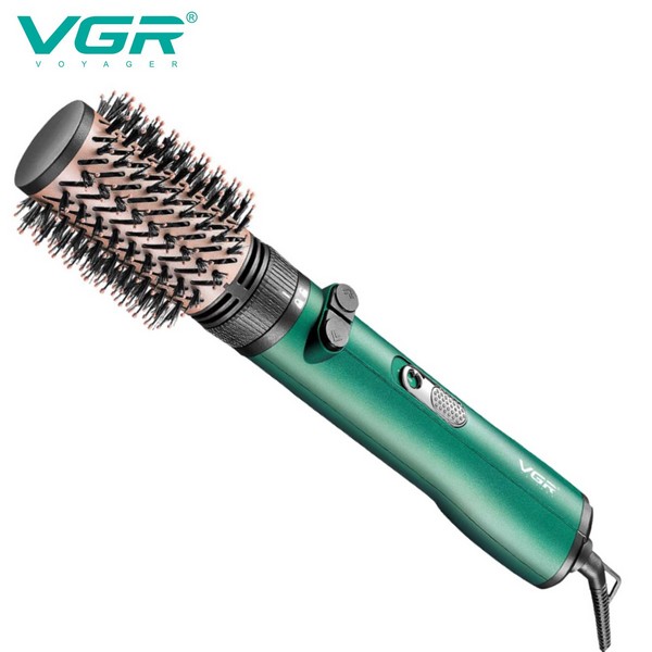 Фен стайлер для укладки и завивки волос VGR V-498 GREEN 2 в 1, Professional, 1000-1200 Вт