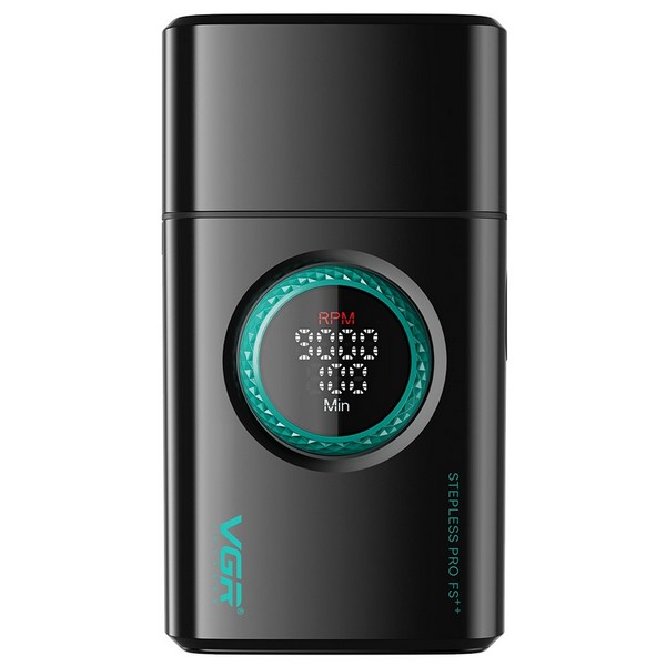 Электробритва VGR V-377 BLACK шейвер, двойное лезвие, регулировка мощности 7000-9000 RPM, LED display