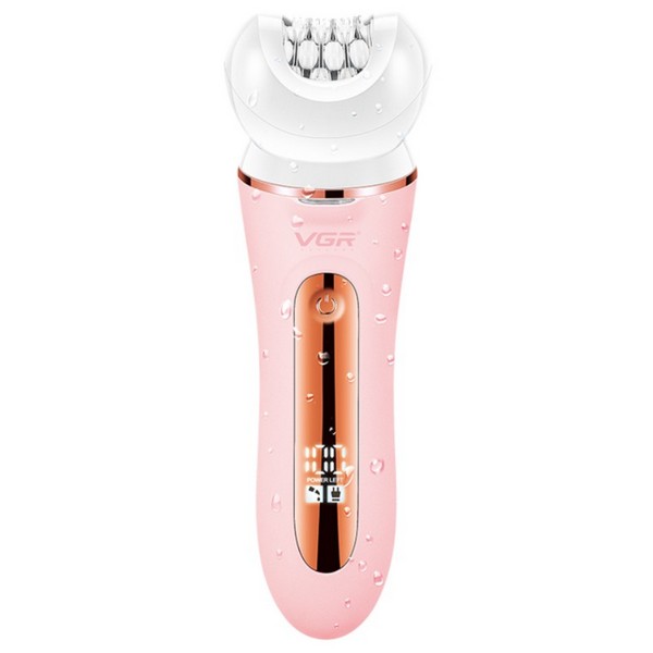 Эпилятор VGR 5 в 1 V-751 GREEN - PINK, 5 насадок, IPX6