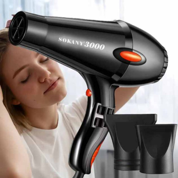Фен для укладки волос с 2 насадками Sokany SK-3001-HD 3000 Вт