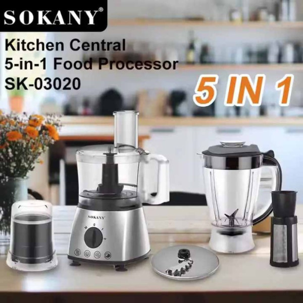 Кухонный многофункциональный блендер 5 в 1 Sokany SK-03020, 500Вт