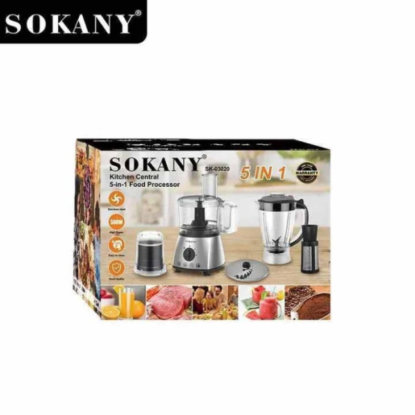 Кухонный многофункциональный блендер 5 в 1 Sokany SK-03020, 500Вт