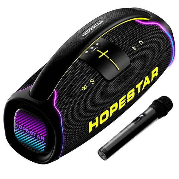Портативна бездротова колонка з мікрофоном Bluetooth Hopestar A65 BT5.3, 300W, TWS, AUX/TF/USB, IPX6, 8h, 30000mAh