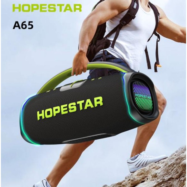 Портативна бездротова колонка з мікрофоном Bluetooth Hopestar A65 BT5.3, 300W, TWS, AUX/TF/USB, IPX6, 8h, 30000mAh