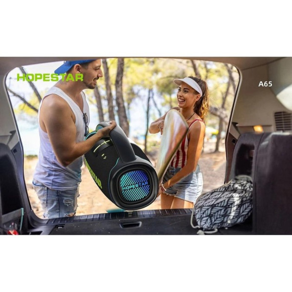 Портативна бездротова колонка з мікрофоном Bluetooth Hopestar A65 BT5.3, 300W, TWS, AUX/TF/USB, IPX6, 8h, 30000mAh