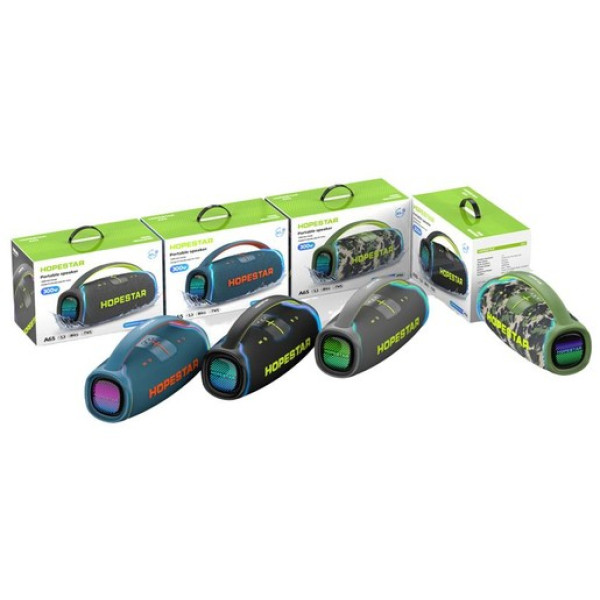 Портативна бездротова колонка з мікрофоном Bluetooth Hopestar A65 BT5.3, 300W, TWS, AUX/TF/USB, IPX6, 8h, 30000mAh