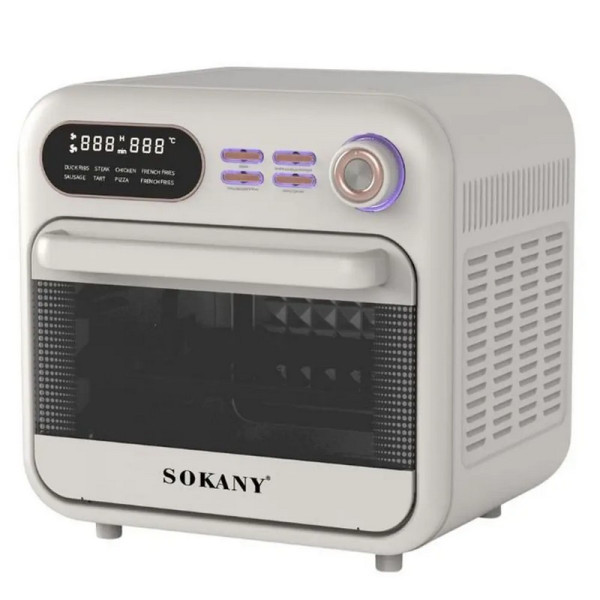 Духовка электрическая Sokany SK-10003 1800Вт, 18л, 80–200 °C Аэрофритюрница / Фритюрница без масла