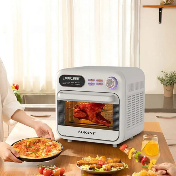 Духовка электрическая Sokany SK-10003 1800Вт, 18л, 80–200 °C Аэрофритюрница / Фритюрница без масла