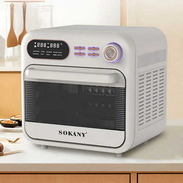 Духовка электрическая Sokany SK-10003 1800Вт, 18л, 80–200 °C Аэрофритюрница / Фритюрница без масла