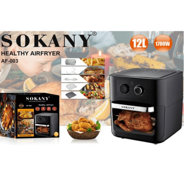 Аэрофритурница мультипечь на 12л Sokany AF-003 1700Вт
