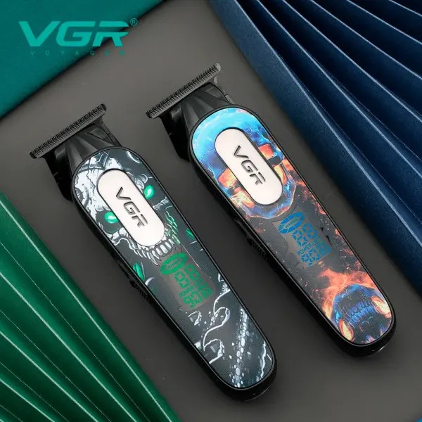Триммер V-260 GREEN, 3 насадки, 2000mAh, 9000 RPM, LED display