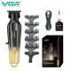 Триммер VGR V-935 GOLD - BLUE, 5 насадок, 7000 RPM, LED display