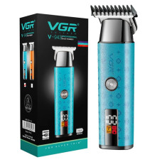 Триммер VGR V-943 BLUE - ORANGE, 3 насадки, LED-дисплей