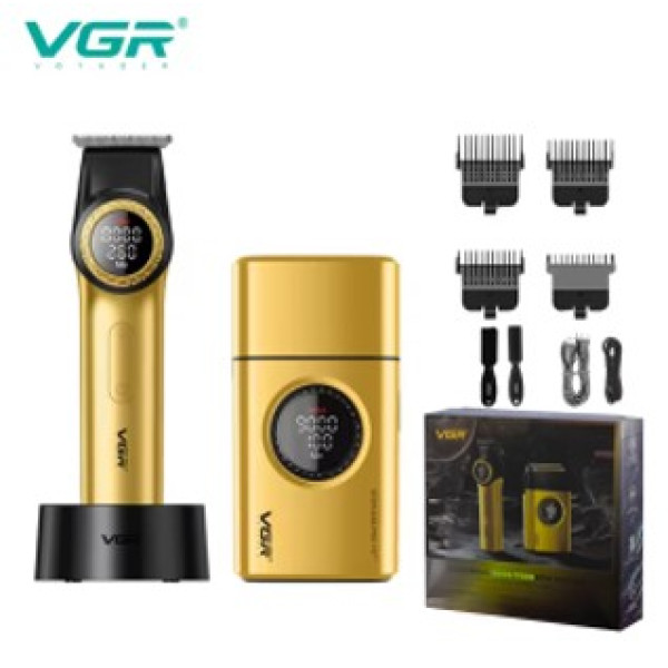 Комплект VGR 2 в 1 V-977&V-377 RED тример та шейвер