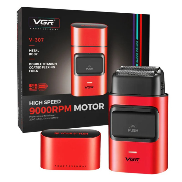 Электробритва VGR V-307 шейвер, двойное лезвие, 2000mAh, 9000 RPM