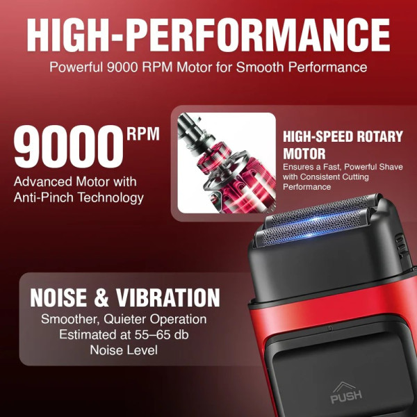 Электробритва VGR V-307 шейвер, двойное лезвие, 2000mAh, 9000 RPM