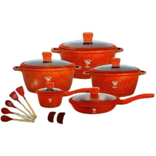 Набор кастрюль Top Kitchen ТК00050L Красный, черный 10 предметов