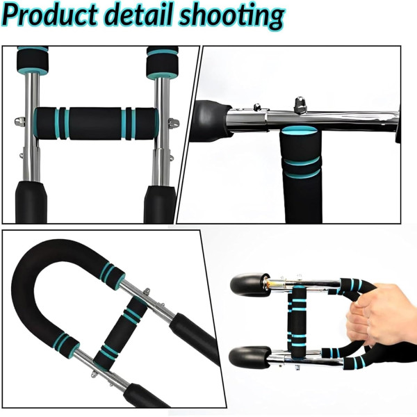 Портативный тренажер для плеч/груди/трицепсов Twister Arm Trainer, 40-100lb регулируемая силовая твистер-штанга, обновленный 6в1 домашний тренажерный зал с антискользящим покрытием