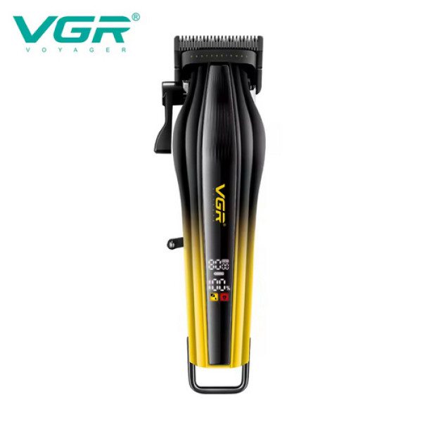Аккумуляторная машинка для стрижки (clipper) VGR V-273 GOLD, 6 насадок, 8000 RPM, 3000 mAh, LED display