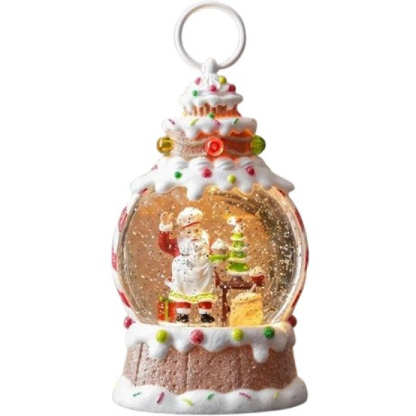 Новогодний ночник "Кекс" с подсветкой и эффектом сверкающего снега XMAS WDL-25015A