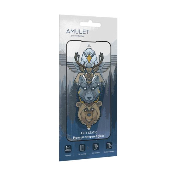 Защитное стекло AMULET 2.5D HD Antistatic for ZTE Blade A34/A54/A73 4G/A75 4G Черный