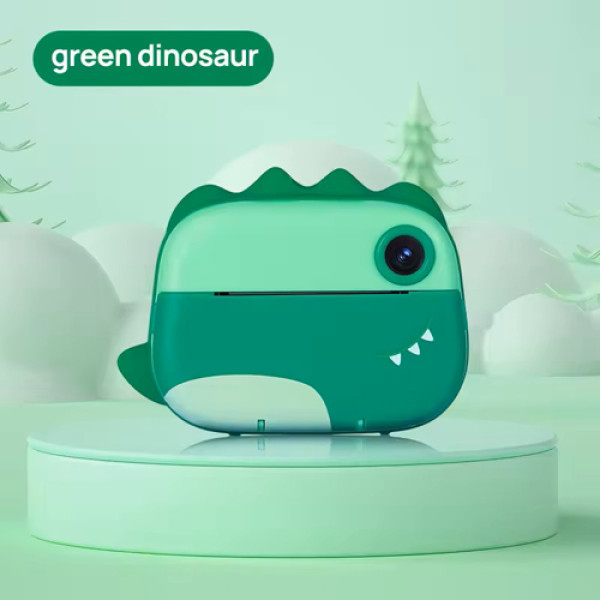 Детский фотоаппарат с термопечатью M05 GREEN DINOSAUR