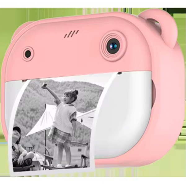 Детский фотоаппарат мгновенной печати Y600, PINK с поддержкой microSD card, 3Y+