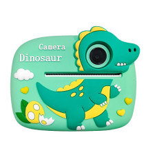 Детский фотоаппарат мгновенной печати D1-A, GREEN DINOSAUR