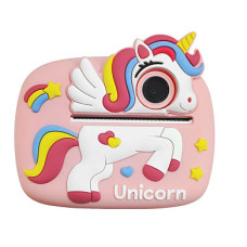 Детский фотоаппарат мгновенной печати D1-A, PINK UNICORN