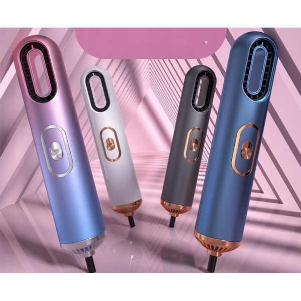 Фен-щётка для укладки волос с насадками ионный дорожный компактный HAIR DRYER M4 