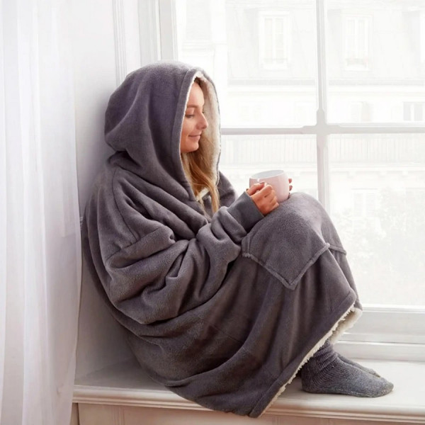 Толстовка-плед с капюшоном Huggle Hoodie (Оверсайз)