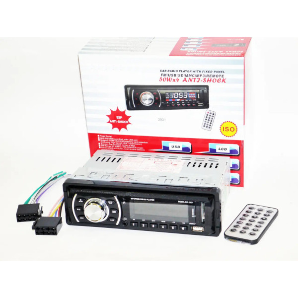 Автомагнитола 2031 MP3 Usb Sd Fm Aux пульт 4x50W
