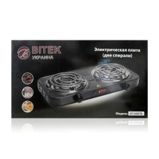 Електроплита 2 спіралі 2000Вт 138мм BITEK BT-9087B