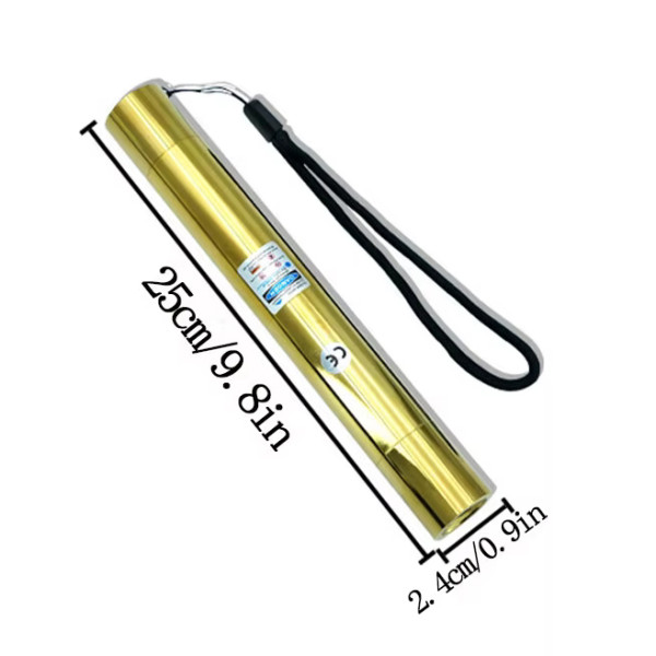 Ліхтар-лазер синій YX-B008 GOLD, 2x16340, 5 насадок, CASE, GLASSES, ЗП 220V