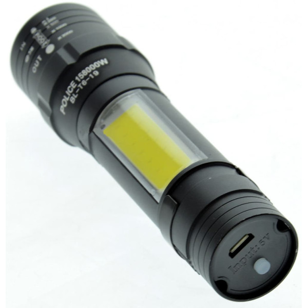 Ліхтарик ручний BL-T6-19 Zoom Micro-usb 1 Cob