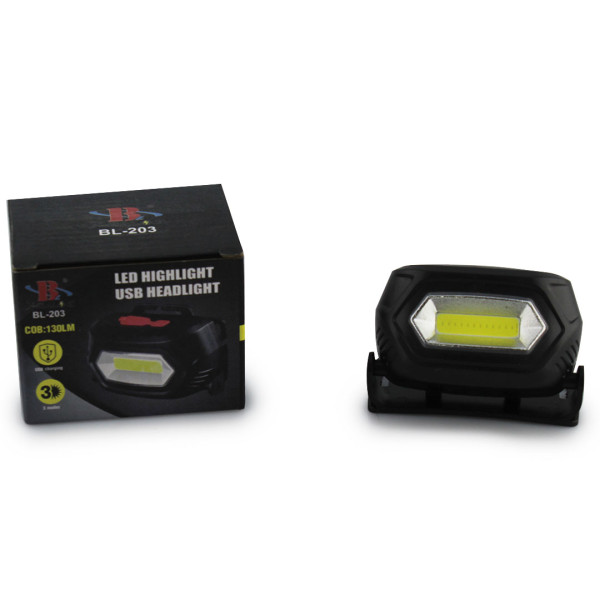 Налобний ліхтарик на голову акумуляторний BL-203 COB USB Charge