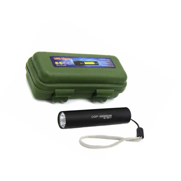 Фонарик ручной BL-B517  COB LED /micro USB/BOX