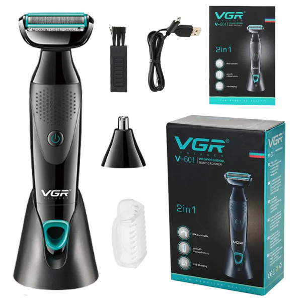 Электробритва триммер для стрижки волос 2 в 1 VGR V-601