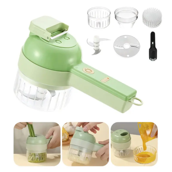 Електрична овочерізка 4в1 FOOD CHOPPER міні слайсер 907-38 (50)
