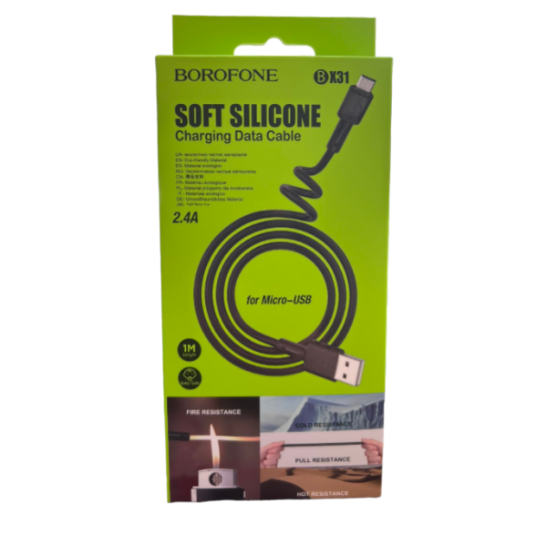 Кабель BOROFONE BX31 2.4A SOFT SILICONE MICRO (144)
