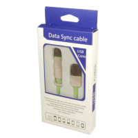 Кабель для телефону Data Sync Cable 2 в1 (рожевий, білий, блакитний, чорний)