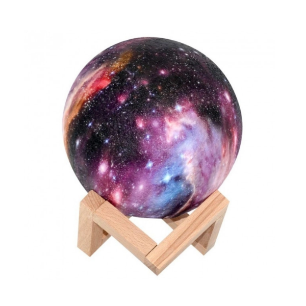 Светильник аккумуляторный 3D Moon Lamp ночник Космос 15 см с пультом 16 цветов свечения LK2303-104 (48)