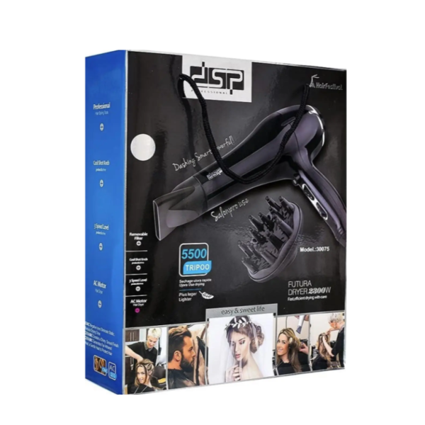 Фен для волос DSP 30075 (BLACK, RED) (12)