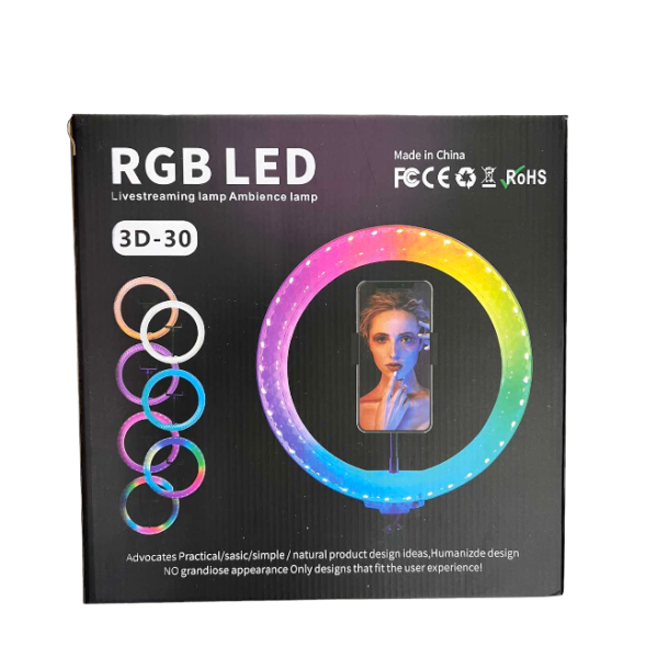 Лампа кільцева RGB 3D 30 (30)