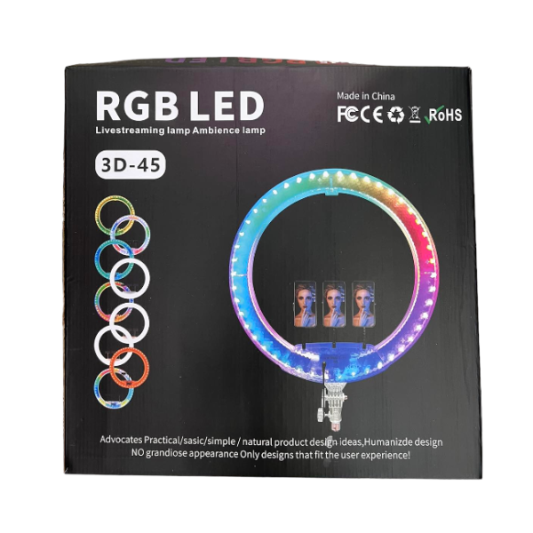 Лампа кільцева RGB 3D 45 (10)