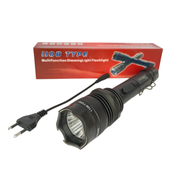 Ліхтар тактичний з відлякувачем Police BL-1108 COP-258000KV, зарядний пристрій 220V, акумулятор (100)