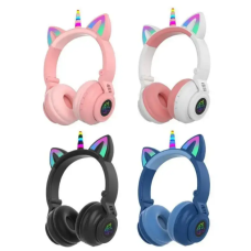 Наушники CAT с кошачьими ушками STN-27 Bluetooth (ЧЕРНЫЙ, СИНИЙ) (60)
