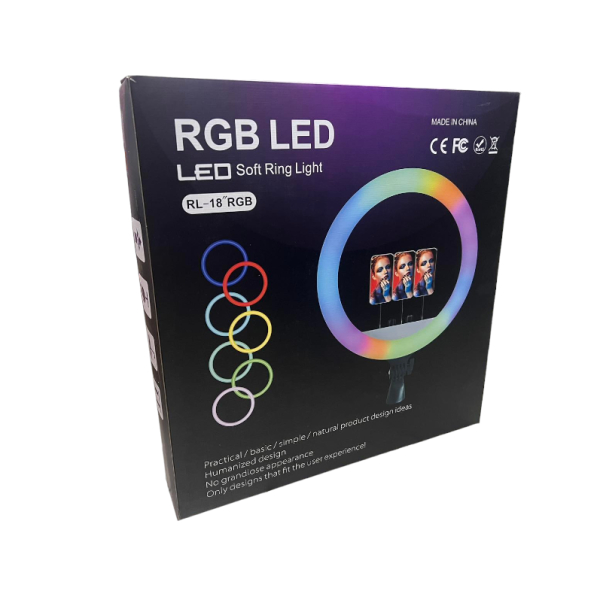 Лампа кільцева RL-18 RGB (6)