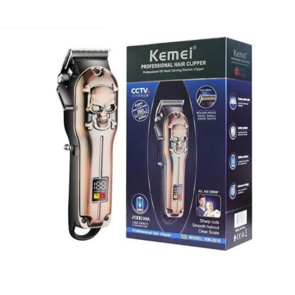 Машинка для стрижки волос и бороды аккумуляторная беспроводная Kemei LFJ KM-2618 (24)